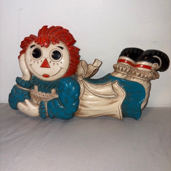 Vintage Raggedy Ann Wall Decor 1980s The Bobbs Merrill Co. Americana - Picture 1 of 4